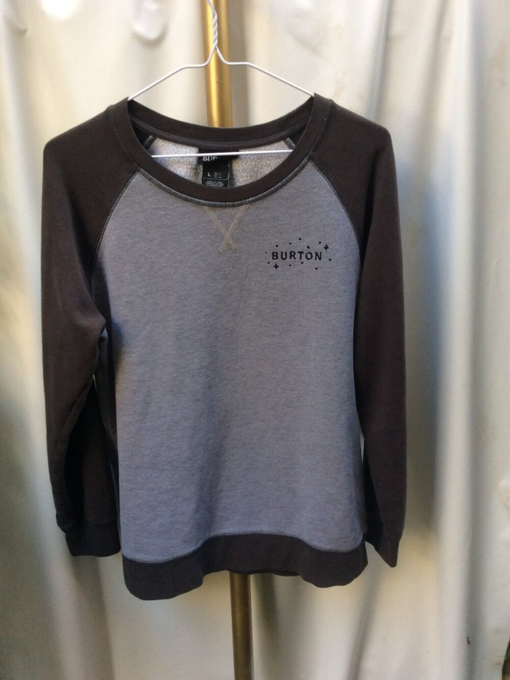 Burton Recycled Fleece Keeler Raglan Crewneck Sweatshirt L